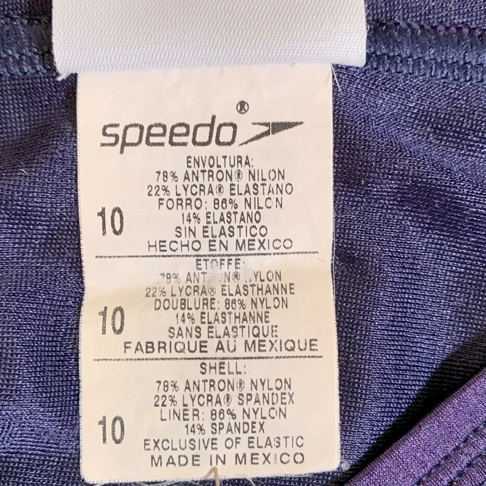 Speedo Swimsuit, Size 10, Dark Purple